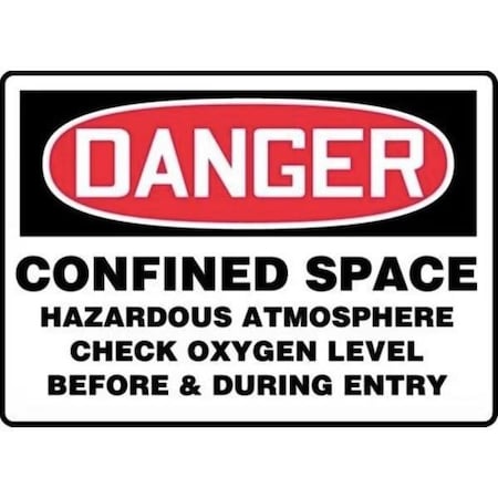 Accuform OSHA DANGER SAFETY SIGN CONFINED MCSP106XV MCSP106XV